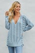 Love Letters Cable Knit Lace Up Sweater